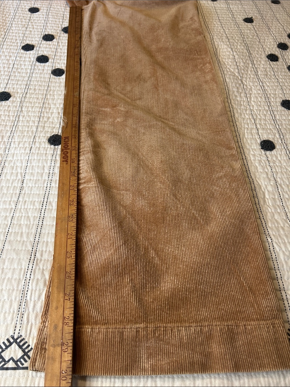 Anthropologie Maeve Collette Camel Corduroy Full Length Wide Leg Pants Women 29 - Picture 4 of 14